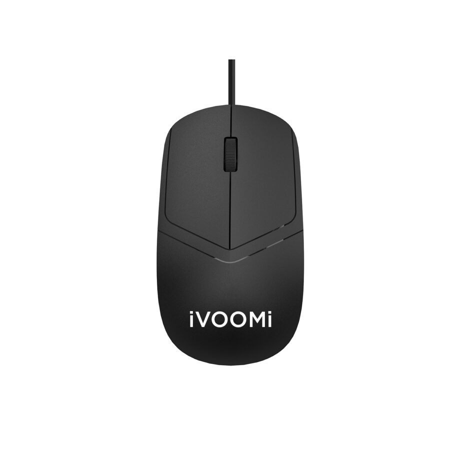 iVOOMi Bold USB Wired Optical Mouse (USB 2.0, USB 3.0, Black)