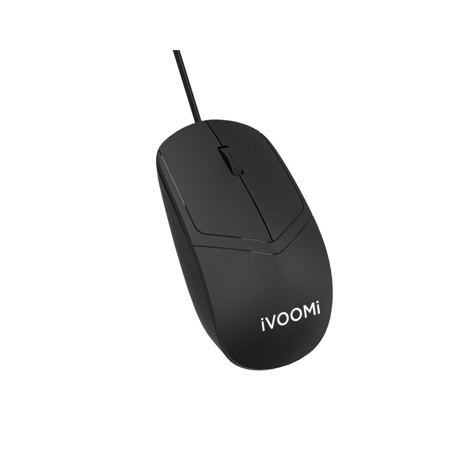 iVOOMi Bold USB Wired Optical Mouse (USB 2.0, USB 3.0, Black)